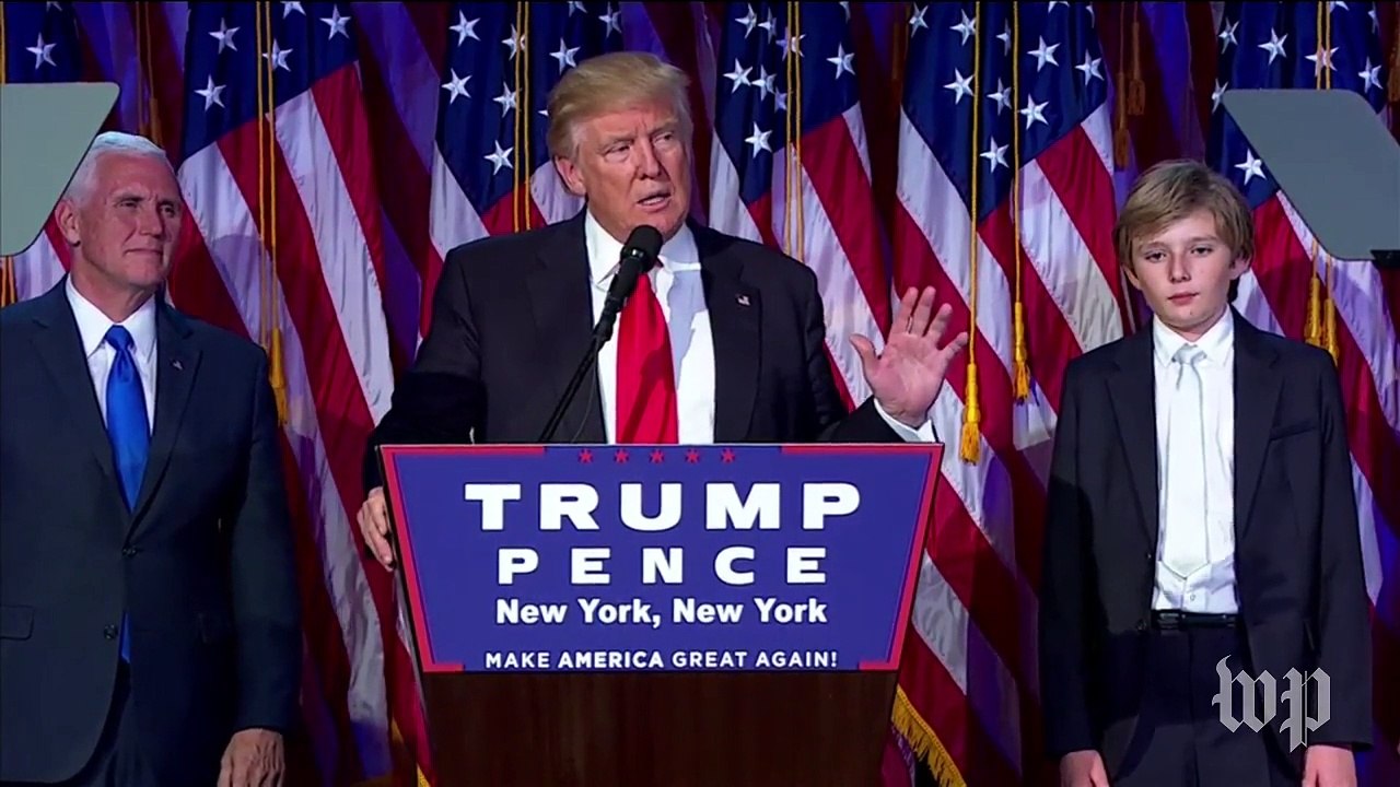 Donald Trump's victory speech, in less than three minutes