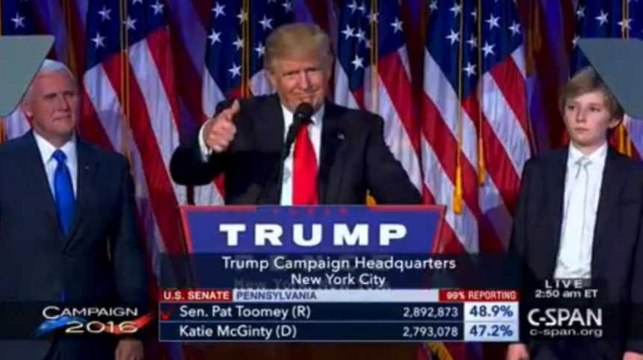 Les premiers mots de Donald Trump, élu président des États-Unis