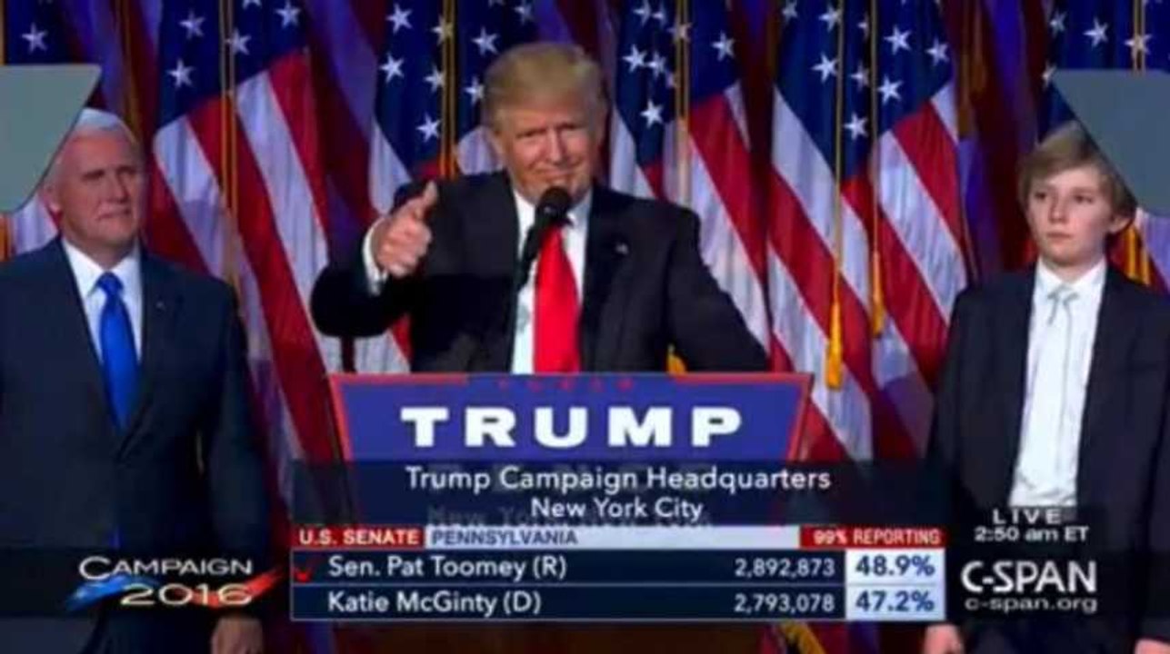 Les premiers mots de Donald Trump, élu président des États-Unis