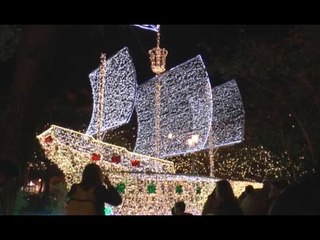 Salerno - Luci d'Artista, Rocco Papaleo all'inaugurazione (07.11.16)