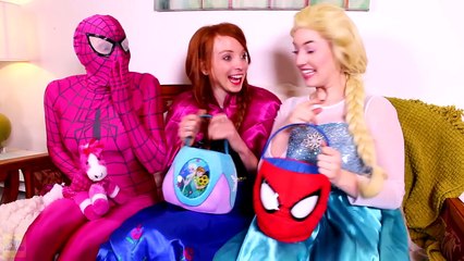 Download Video: Spiderman is Kidnapped by RAPUNZEL! w/ Frozen Elsa Pink Spidergirl Maleficent & Joker! Superhero Fun