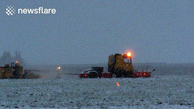 Snow clearance at Leeds-Bradford Airport