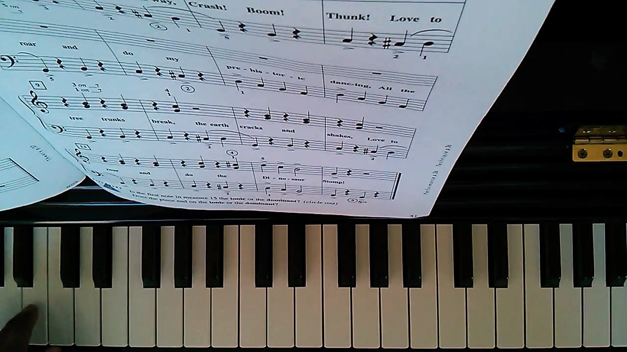 Piano Adventures Lesson Book 1 - 051 Dinosaur Stomp p51