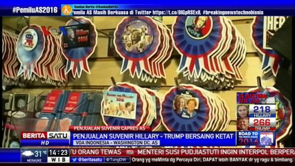 Penjualan Souvenir Hillary-Trump Laris Manis