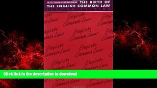 Buy books  The Birth of the English Common Law (Cambridge Paperback Library) online to buy