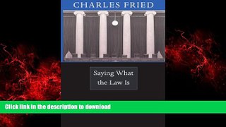 Buy book  Saying What the Law Is: The Constitution in the Supreme Court
