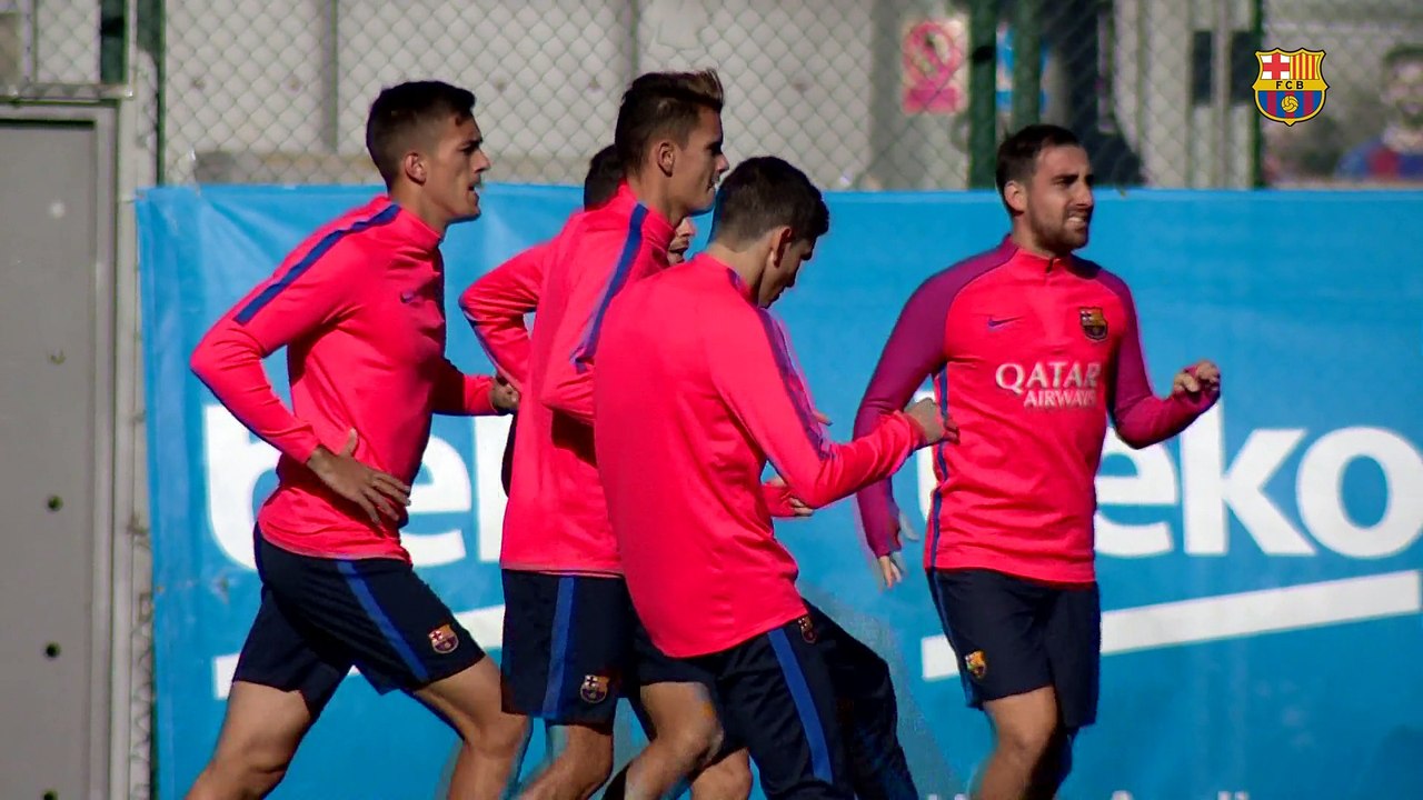 FC Barcelona training session: first team joined by reserves at Wednesday’s workout