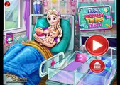Disney Princess Frozen Queen Elsa Mommy Twins Birth - Twin Baby Birth And Care Doctor Game For Kids