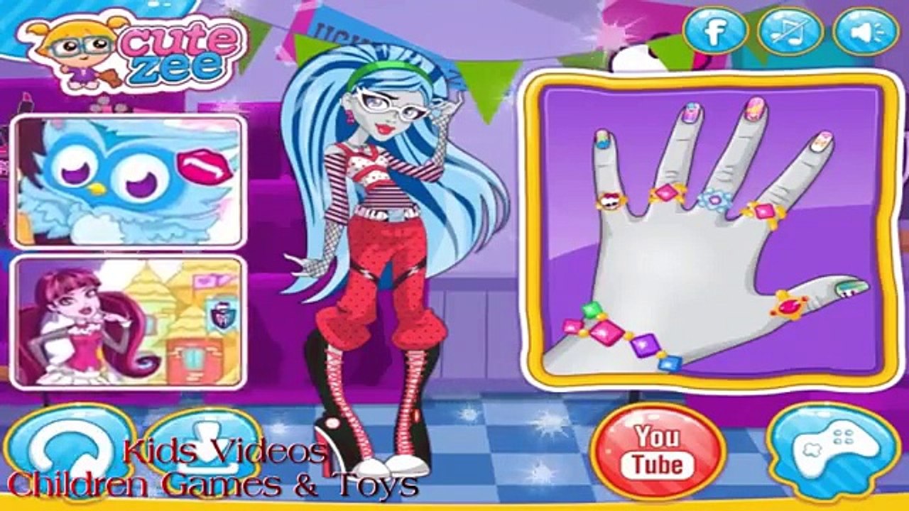Monster High Games For Girls - Monster High DIY Nails - Full Episode Game For Kids HD