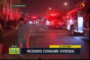 Incendio consumió precaria vivienda en La Victoria