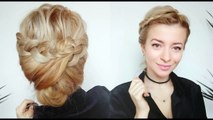 EASY HAIRSTYLE BRAIDED UPDO BUN FOR SCHOOL OR WORK | Awesome Hairstyles