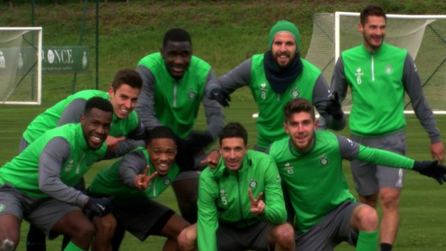 En séance d'entraînement avec les Verts