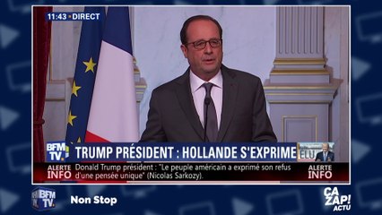 Le discours de félicitations de François Hollande à Donald Trump