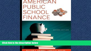 READ book  American Public School Finance  FREE BOOOK ONLINE