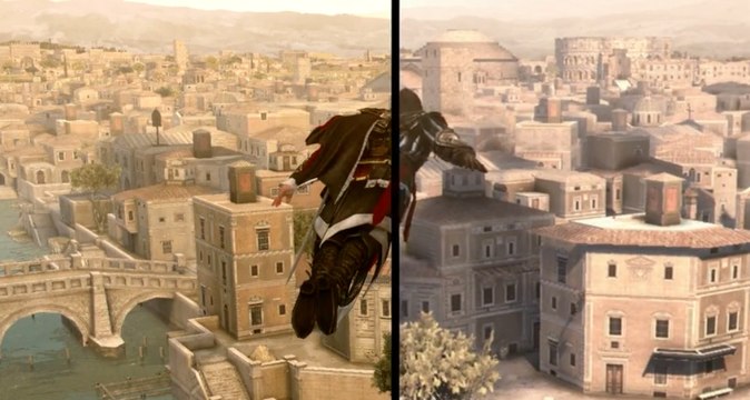 Assassin's Creed The Ezio Collection- Gameplay Comparison [US]