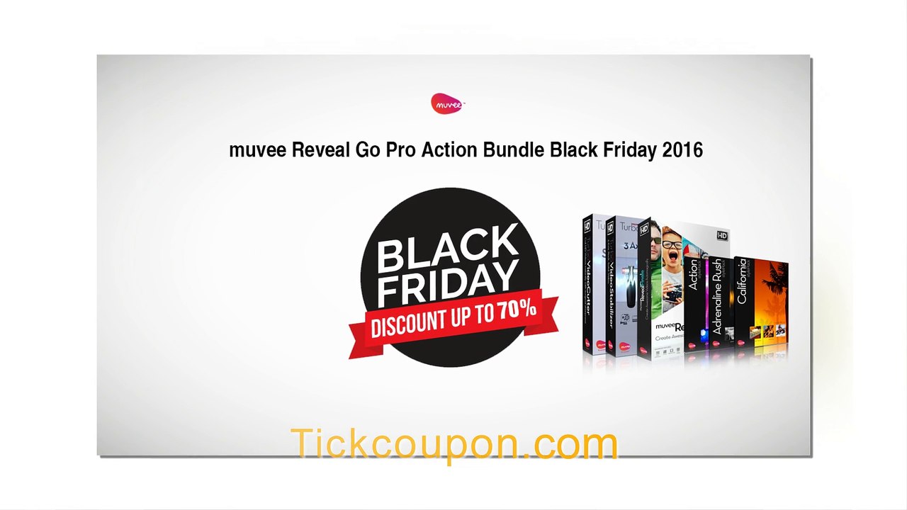 70% OFF muvee Reveal Go Pro Action Bundle Black Friday 2016