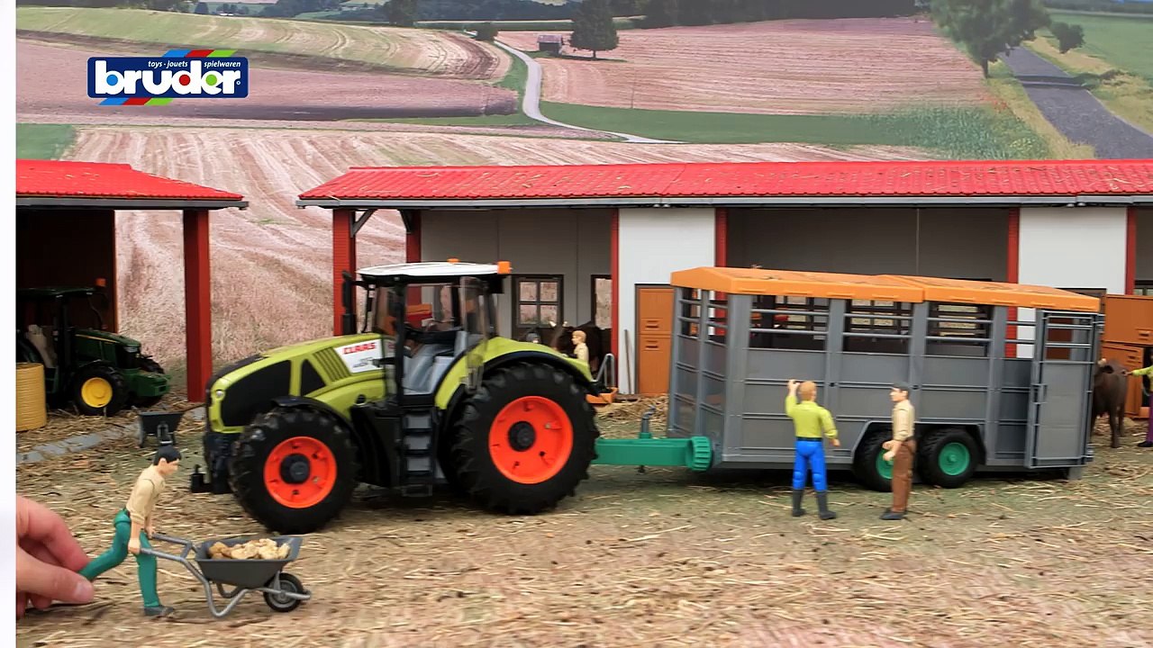 Viehtransportanhänger mit 1 Kuh -- 02227 -- Bruder Spielwaren-MoL1MH15A8c