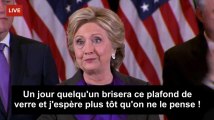 Hillary Clinton s'adresse aux femmes pour son premier discours après sa défaite