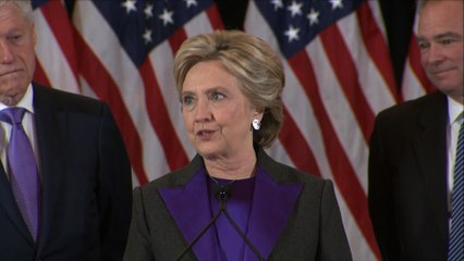 Hillary Clinton s'exprime pour la première fois après sa défaite
