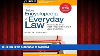 Best books  Nolo s Encyclopedia of Everyday Law: Answers to Your Most Frequently Asked Legal