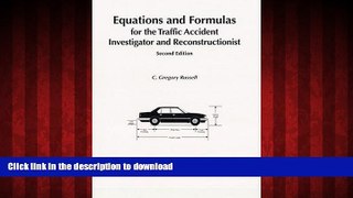 liberty book  Equations   Formulas for the Traffic Accident Investigator and Reconstructionist,