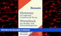 Best books  Dictionary of Legal and Commercial Term: German-English/Worterbuch Der Rechts-Und