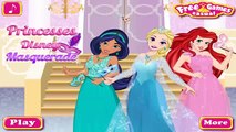 ❤ Disney Frozen Princess ELSA & ARIEL & JASMINE Masquerade Movie Games for girls/kids