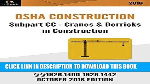 [PDF] Subpart CC - Cranes Derricks in Construction: 29 CFR 1926 - OSHA CONSTRUCTION - OCTOBER
