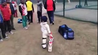 3 Year Old Boy Playing Amazing Cricket
