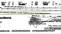 Tribunal Superior Eleitoral quer esclarecer cheque de R$ 1 milhão para Temer