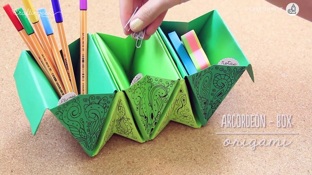 Comment réaliser une boite de rangement accordéon!