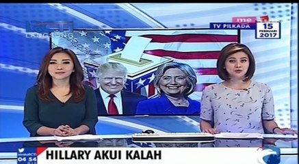 Hillary Akui Kalah dan Ucapkan Selamat ke Donald Trump
