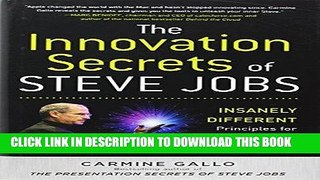 [BOOK] PDF The Innovation Secrets of Steve Jobs: Insanely Different Principles for Breakthrough