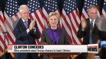 Clinton concedes defeat, hopes Trump will be 'successful' president