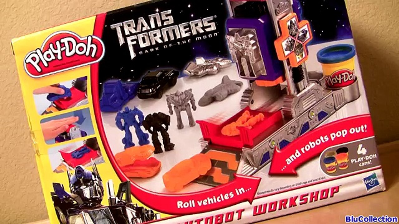 Play Doh Transformers Autobot Workshop Playset Transform Lightning McQueen in Autobots Disney Cars