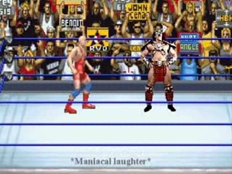 Shao Kahn rubbing it in on Kurt Angle