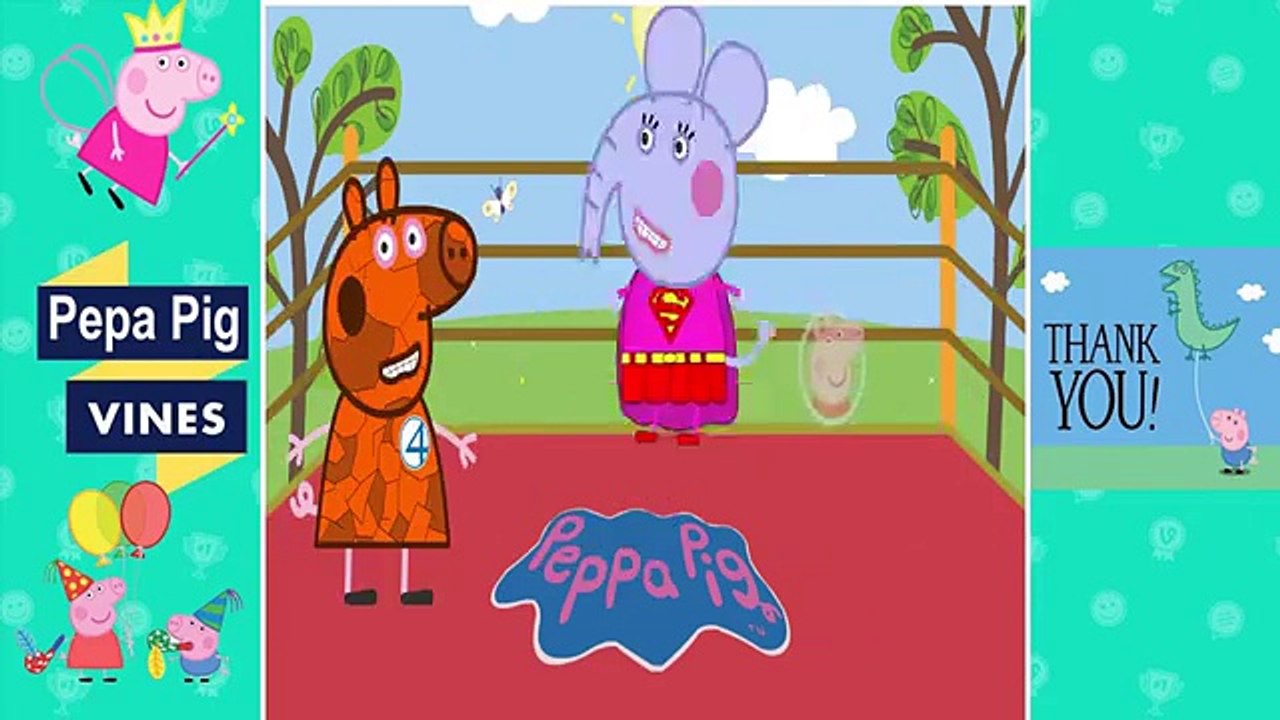 Peppa Pig Vines Peppa Pig Injected Into The Thing Fantastic Four Funny Fight By Peppa Pig Vines