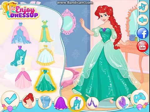 Princess Disney Now and Theen Ariel Sweet Sixteen Girl Games - Games for girls