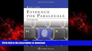 Best book  Evidence for Paralegals (Aspen College) online for ipad