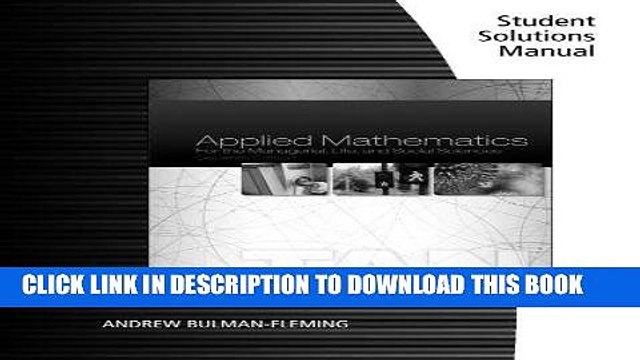 Read Now Student Solutions Manual for Tan s Applied Mathematics for the Managerial, Life, and