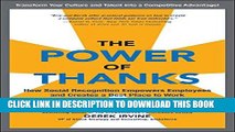 [READ] EBOOK The Power of Thanks: How Social Recognition Empowers Employees and Creates a Best