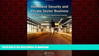 Buy book  Homeland Security and Private Sector Business: Corporations  Role in Critical