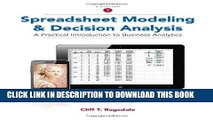 Read Now Spreadsheet Modeling and Decision Analysis: A Practical Introduction to Business