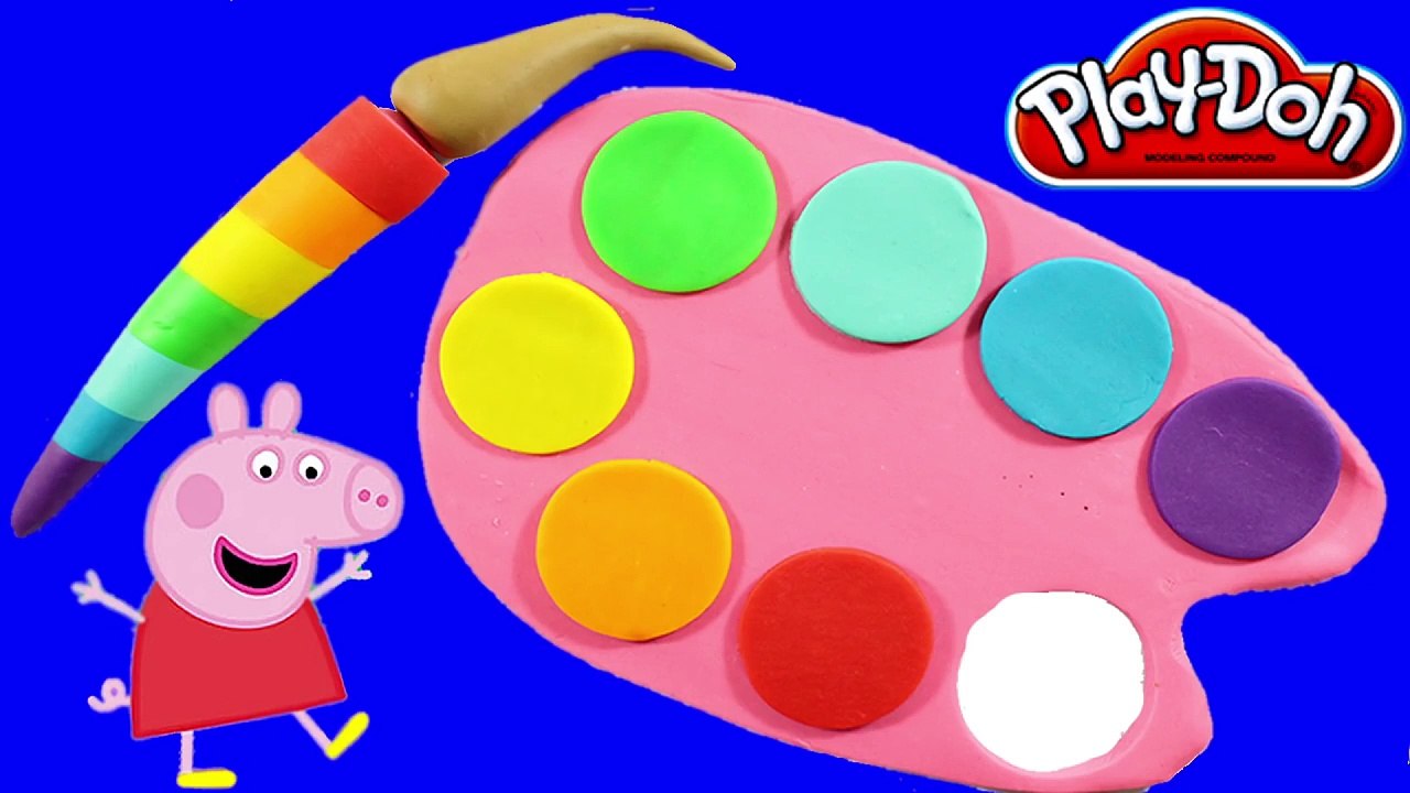 Peppa Pig & Play Doh Toys - Create rainbow paint wonderful with play dough frozen