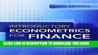 [FREE] EBOOK Introductory Econometrics for Finance BEST COLLECTION