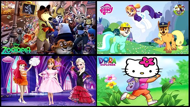 PAW PATROL Full Funny Transforming Videos en español with ZOOTOPIA ANGRY BIRDS MY LITTLE PONY