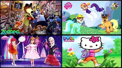 PAW PATROL Full Funny Transforming Videos en español with ZOOTOPIA ANGRY BIRDS MY LITTLE PONY