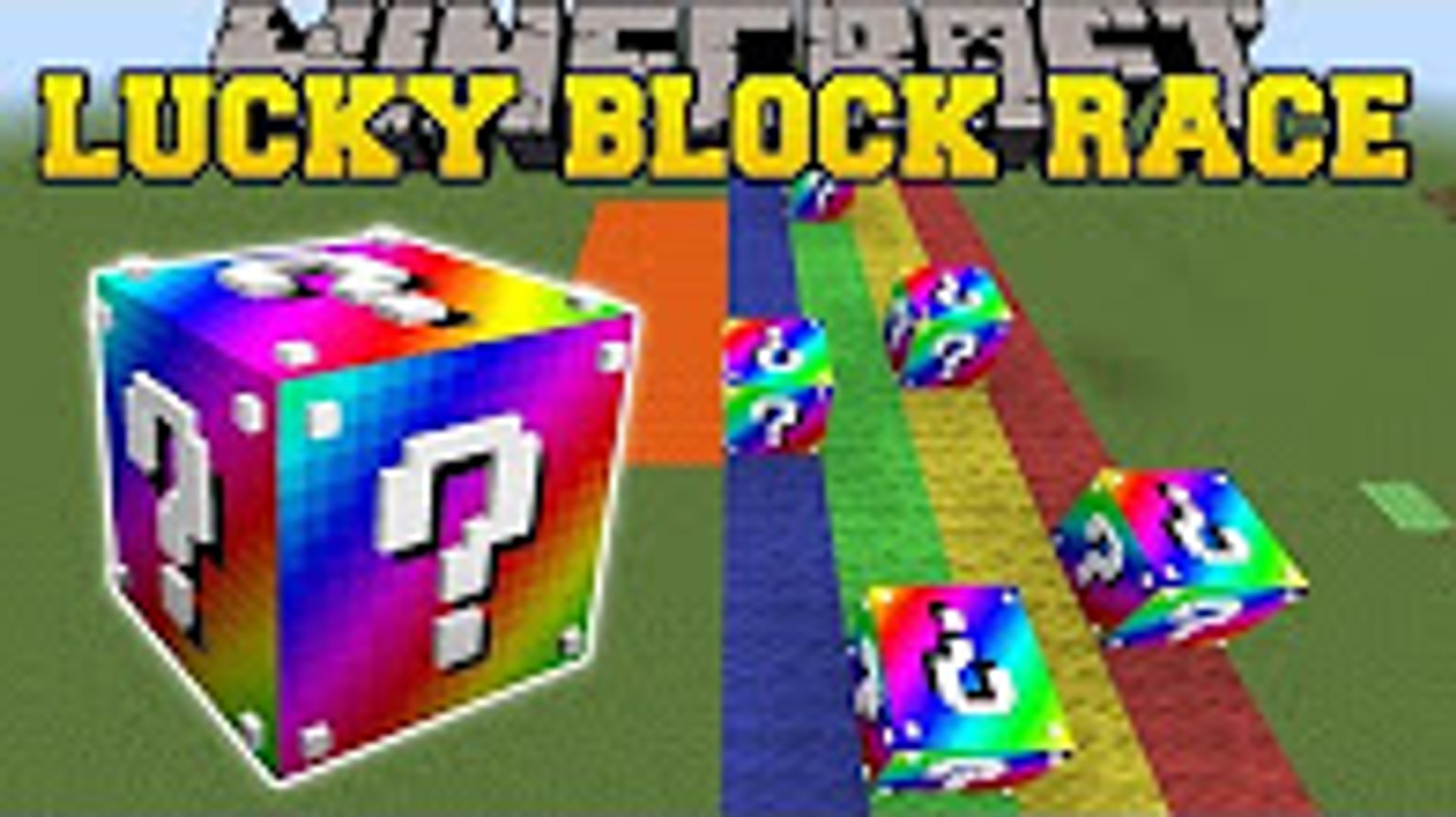 PopularMMOs Minecraft - EXTREME RAINBOW LUCKY BLOCK RACE - Lucky Block Mod  - Modded Mini-Game