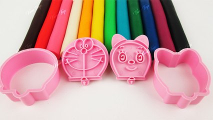 Play and Learn Colours with Play Doh Doreamon, Play Doh Oggy, Play Doh Cookies, Play Doh Ice Cream