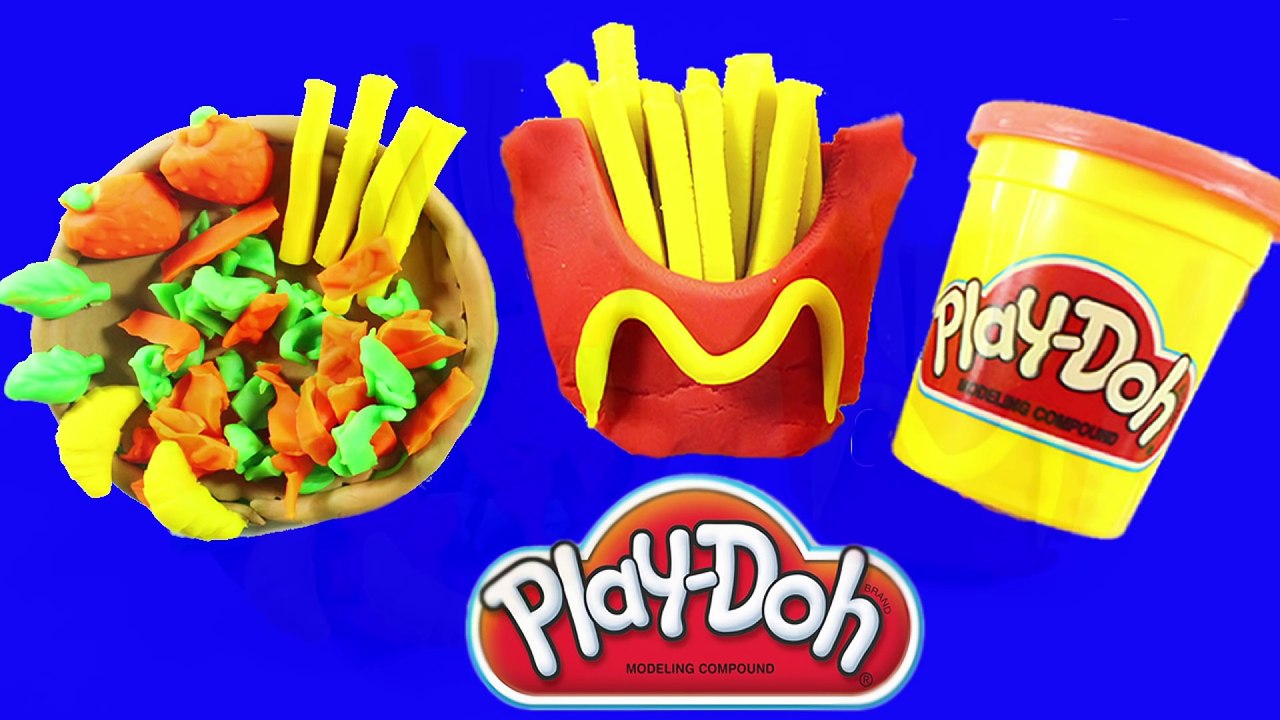 Play doh cake frozen - Peppa pig watch create french fries play dough clay